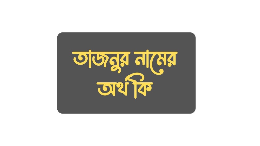 তাজনুর নামের অর্থ কি | অর্থ শুনলে মুগ্ধ হবেনই - ই বাংলা