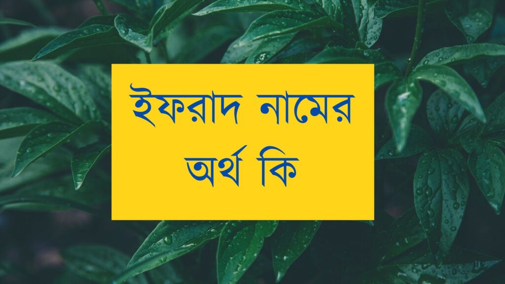 ইফরাদ নামের অর্থ কি | আরবি ইসলামিক ও বাংলাসহ সব অর্থ - ই বাংলা ইফরাদ নামের অর্থ কি - আরবি ও ইসলামিক অর্থসহ জানুন