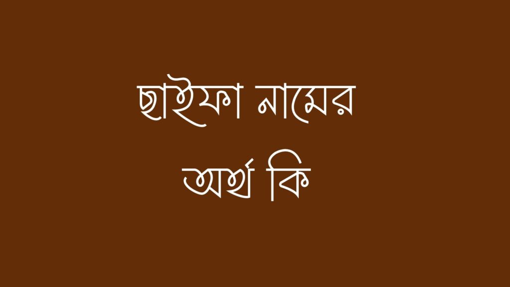 ছাইফা নামের অর্থ কি, আরবি ও আধুনিক অর্থসহ জানুন - ই বাংলা ছাইফা নামের অর্থ কি