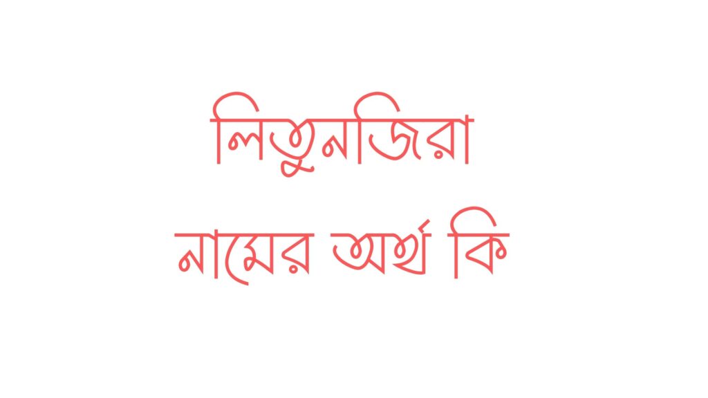 লিতুনজিরা নামের অর্থ কি, বাংলা ইসলামিক ও আরবি অর্থ সহ - ই বাংলা লিতুনজিরা নামের অর্থ কি