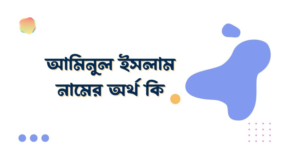 আমিনুল ইসলাম নামের অর্থ কি আমিনুল ইসলাম নামের অর্থ কি