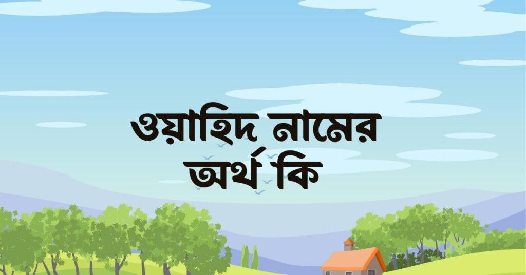 ওয়াহিদ নামের অর্থ কি