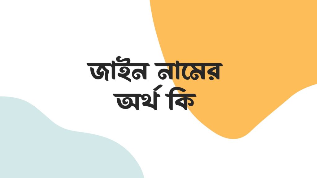 জাইন নামের অর্থ কি ()