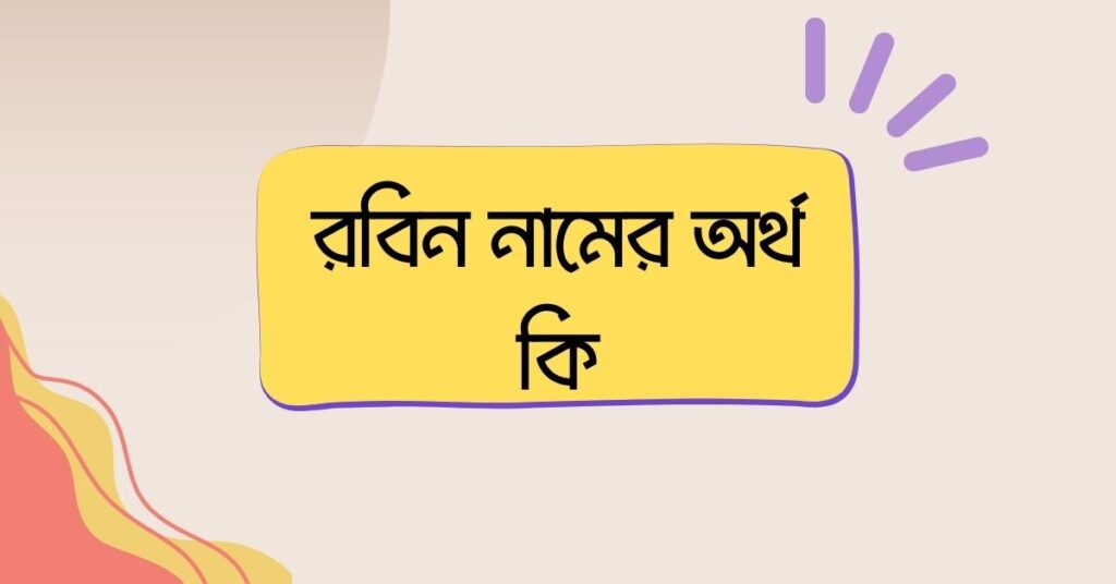 রবিন নামের অর্থ কি () রবিন নামের অর্থ কি ()