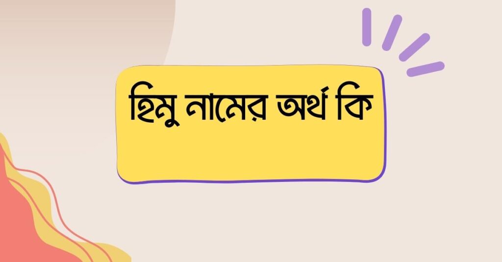 হিমু নামের অর্থ কি () হিমু নামের অর্থ কি ()