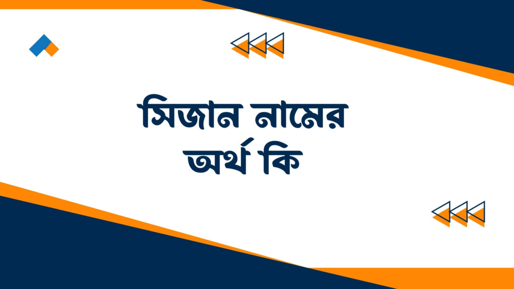 সিজান নামের অর্থ কি ()
