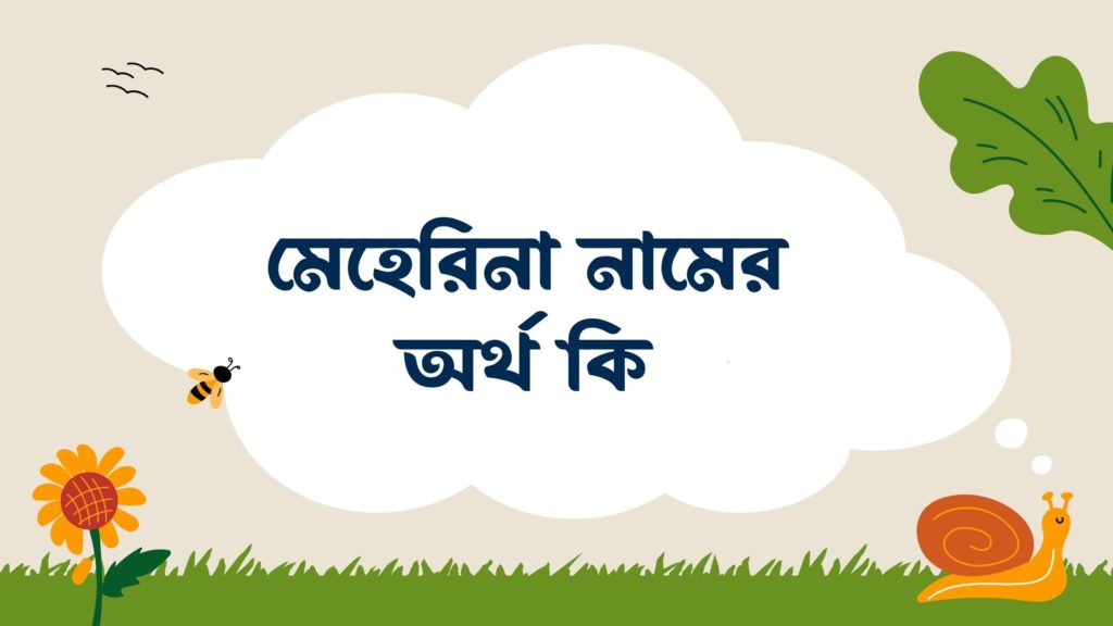 মেহেরিনা নামের অর্থ কি মেহেরিনা নামের অর্থ কি