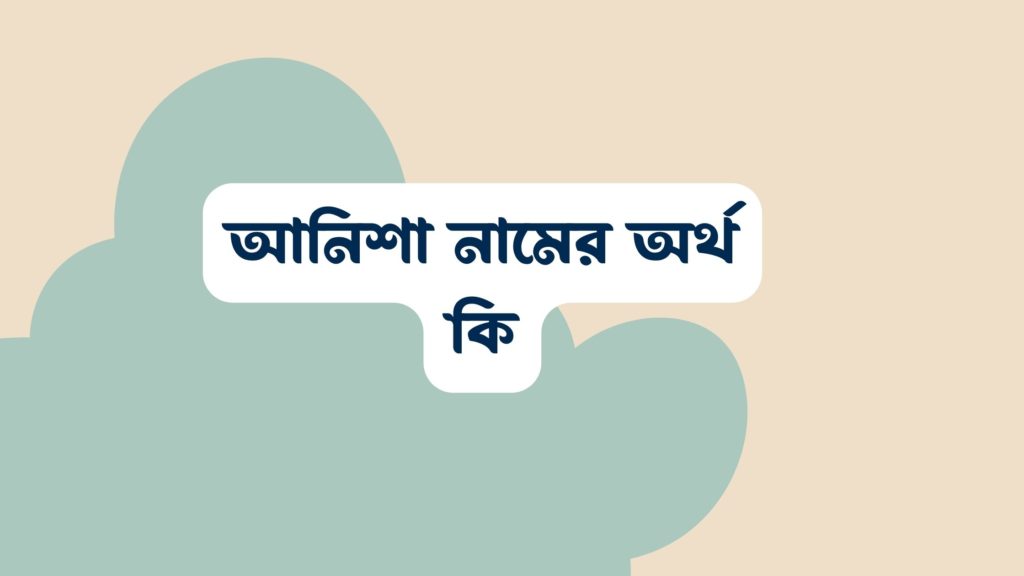 আনিশা নামের অর্থ কি ()