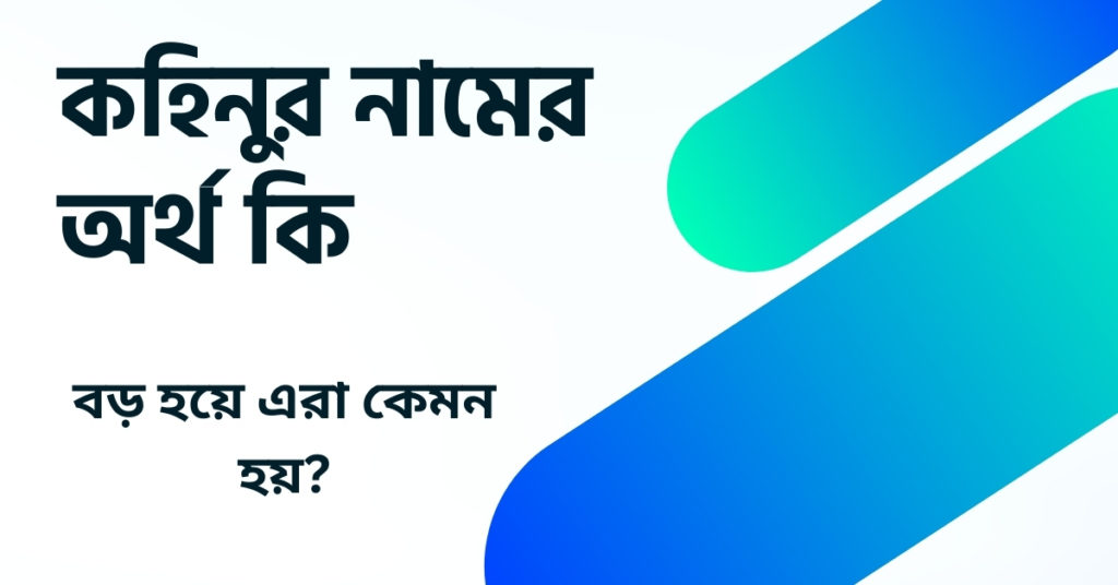 কহিনুর নামের অর্থ কি ()