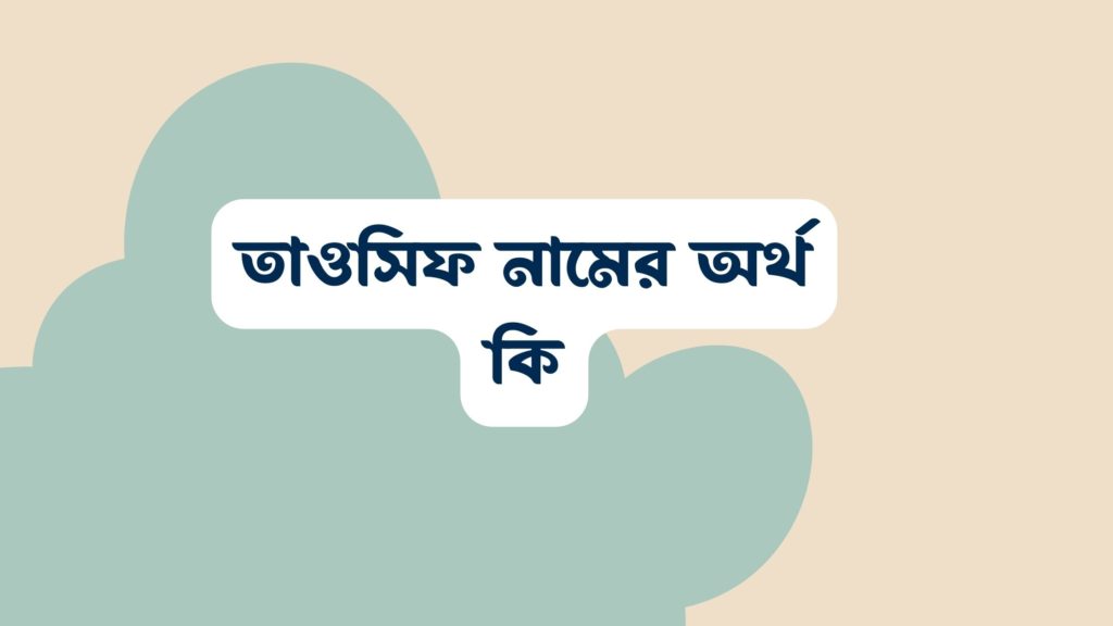 তাওসিফ নামের অর্থ কি ()