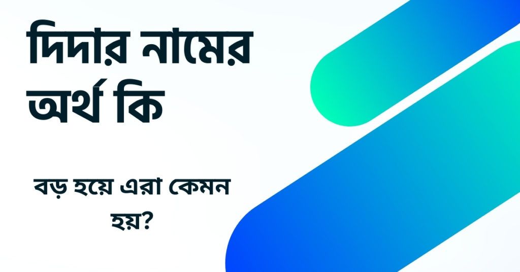 দিদার নামের অর্থ কি ()