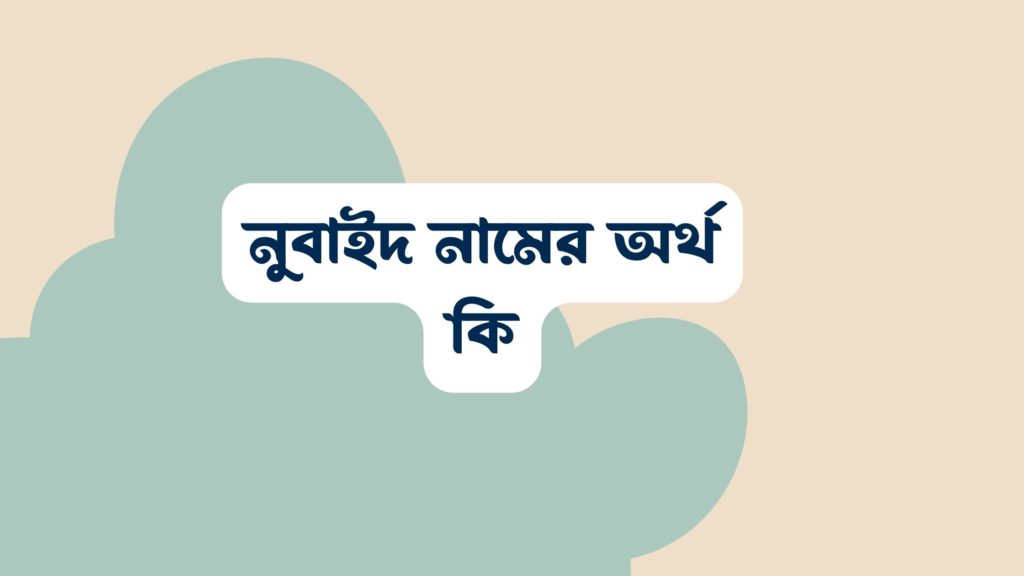 নুবাইদ নামের অর্থ কি ()
