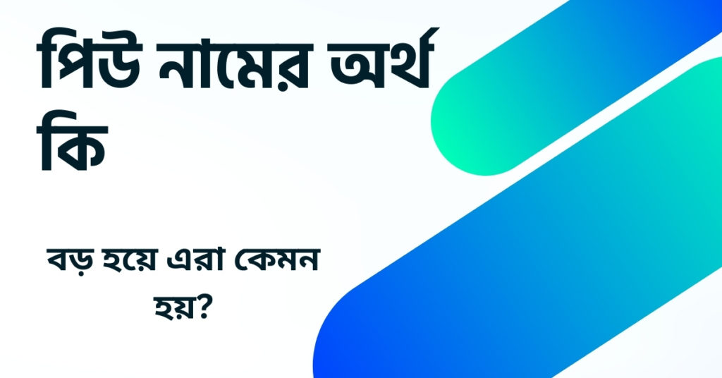 পিউ নামের অর্থ কি ()