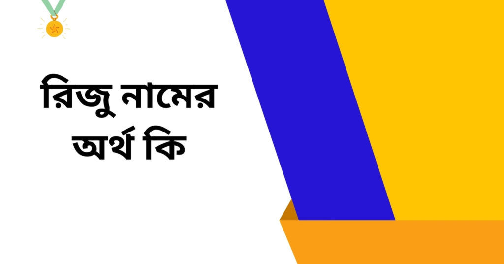 রিজু নামের অর্থ কি ()