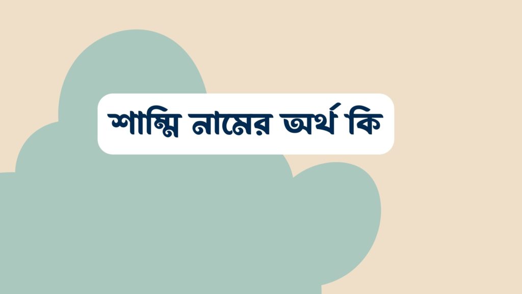 শাম্মি নামের অর্থ কি ()