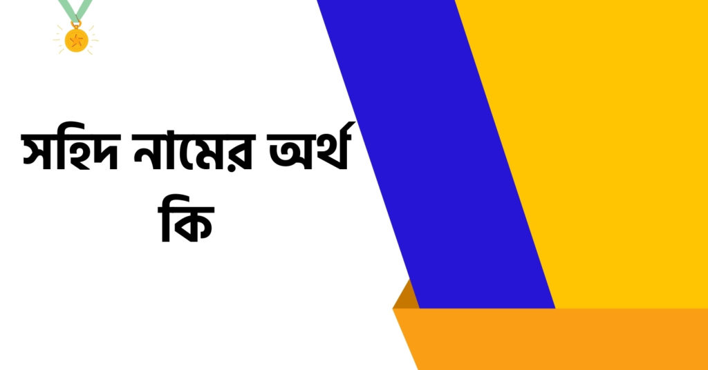 সহিদ নামের অর্থ কি ()